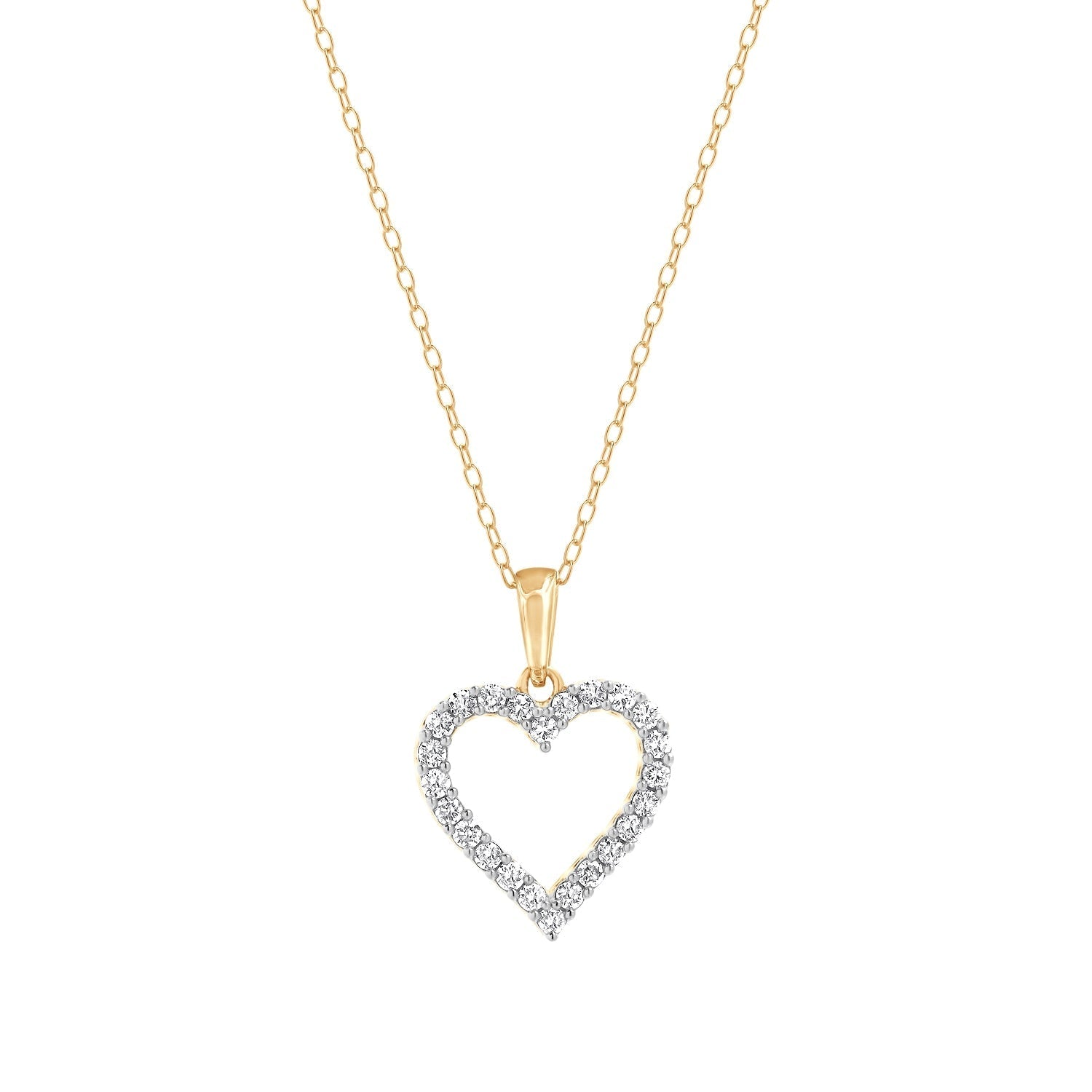 0.25 Carat Heart Lab Grown Diamond Necklace  | Ashley Stewart