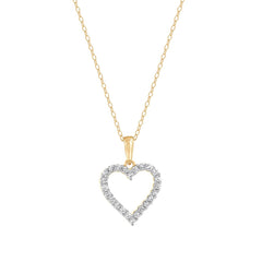 0.25 Carat Heart Lab Grown Diamond Necklace  | Ashley Stewart