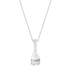 1 Carat Lab Grown Solitaire Pear Cut Diamond Pendant Necklace  | Ashley Stewart