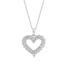 1 Carat Lab Grown Diamond Heart Necklace  | Ashley Stewart