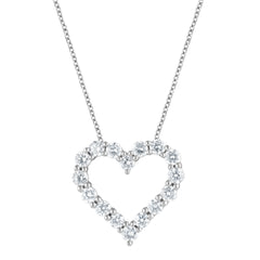 1 Carat Lab Grown Diamond Heart Sterling Silver Necklace  | Ashley Stewart