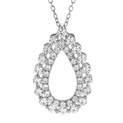 1 Carat Lab Grown Diamond Teardrop Pendant Necklace  | Ashley Stewart