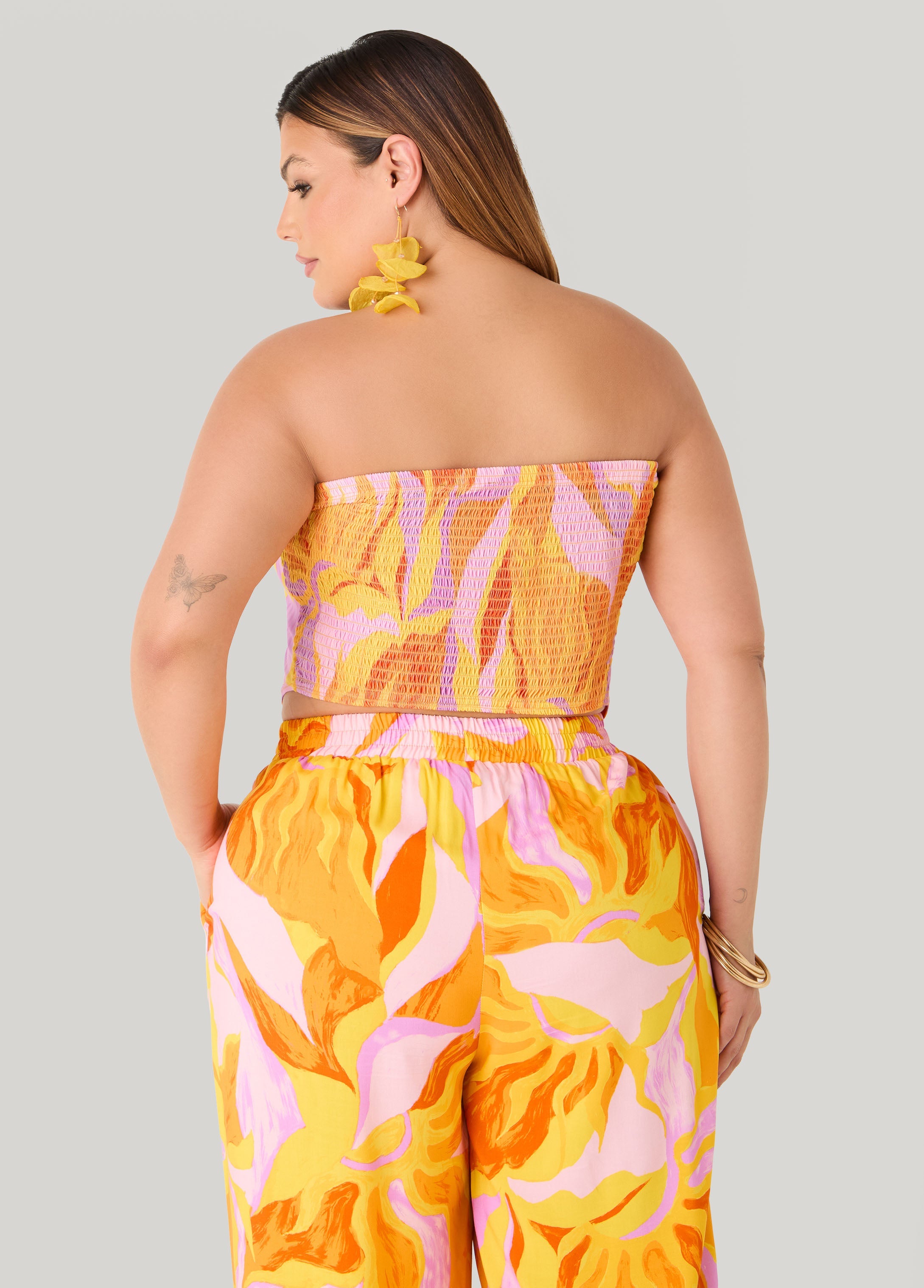 Swirl Print Tube Top Multi | Ashley Stewart