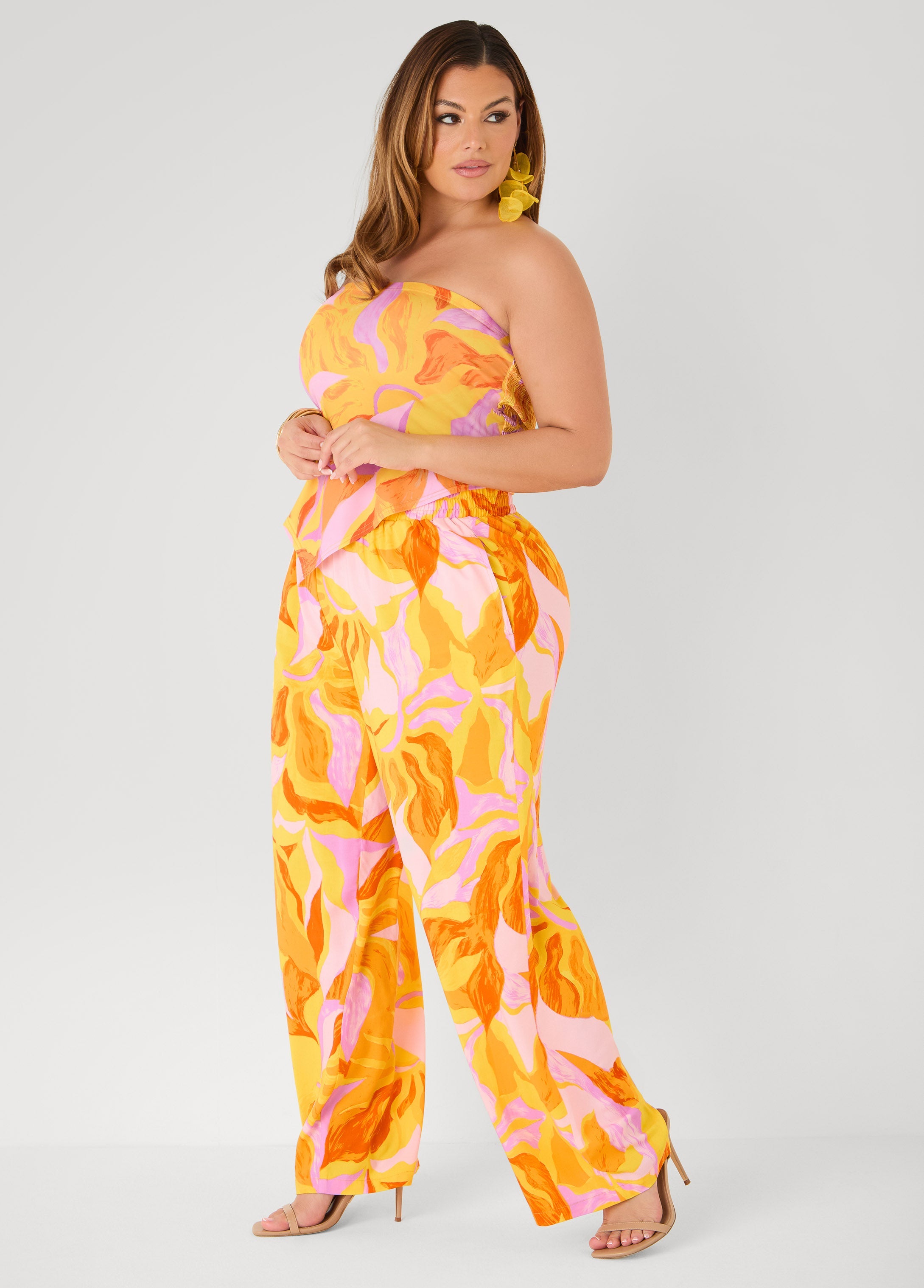 Swirl Print Tube Top Multi | Ashley Stewart