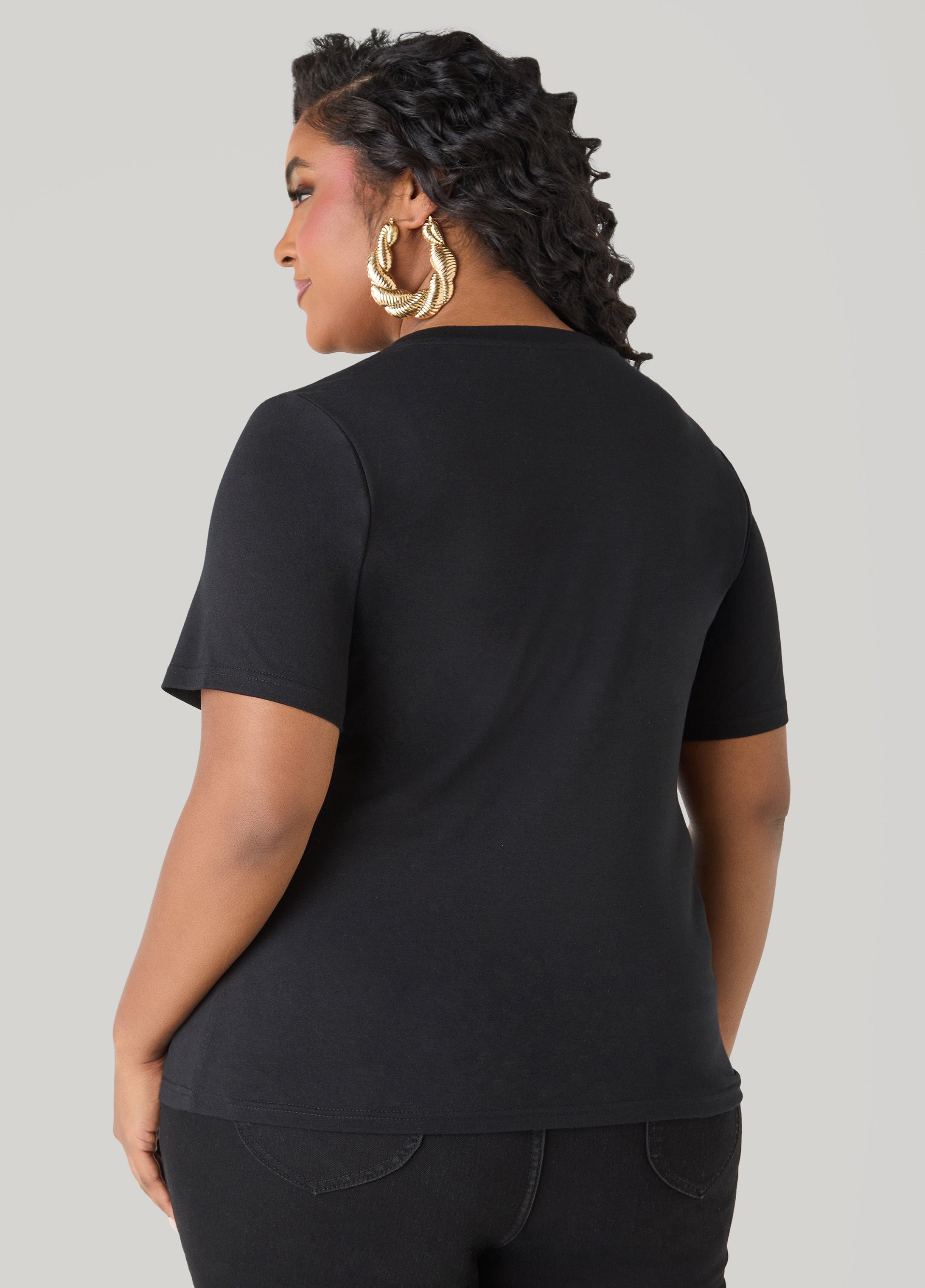 New York Graphic Tee Black | Ashley Stewart