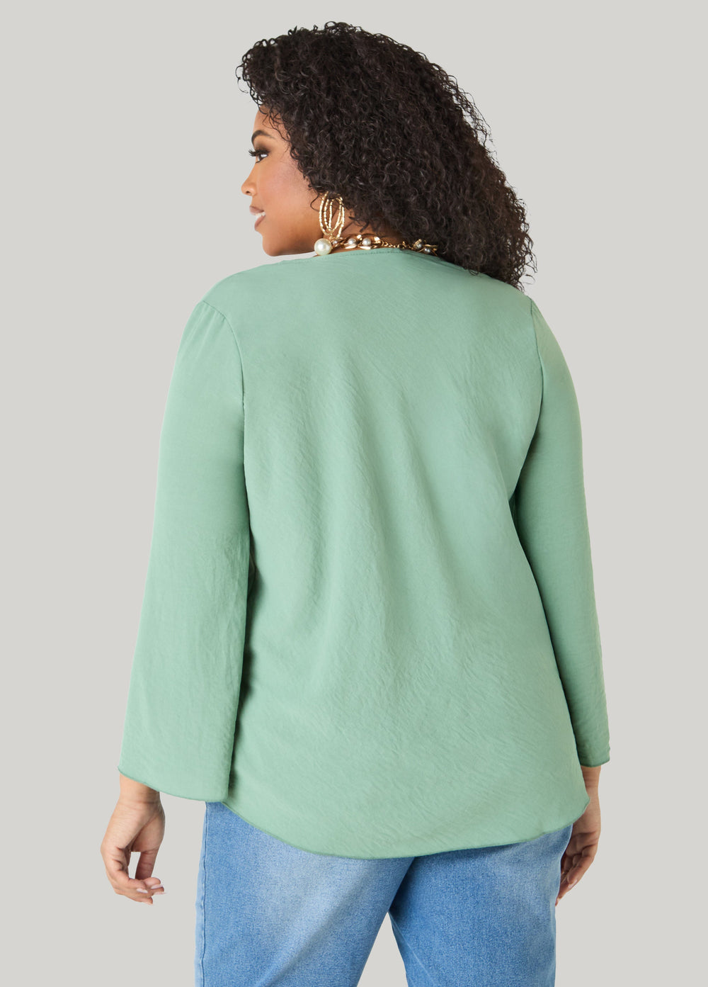 Textured Cowl Neck Blouse Pink | Ashley Stewart