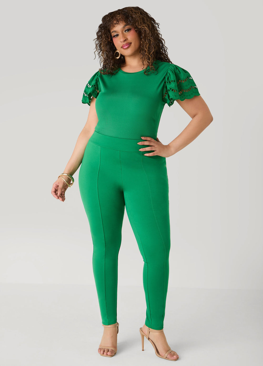 Ponte High Waist Seamed Leggings Amazon | Ashley Stewart