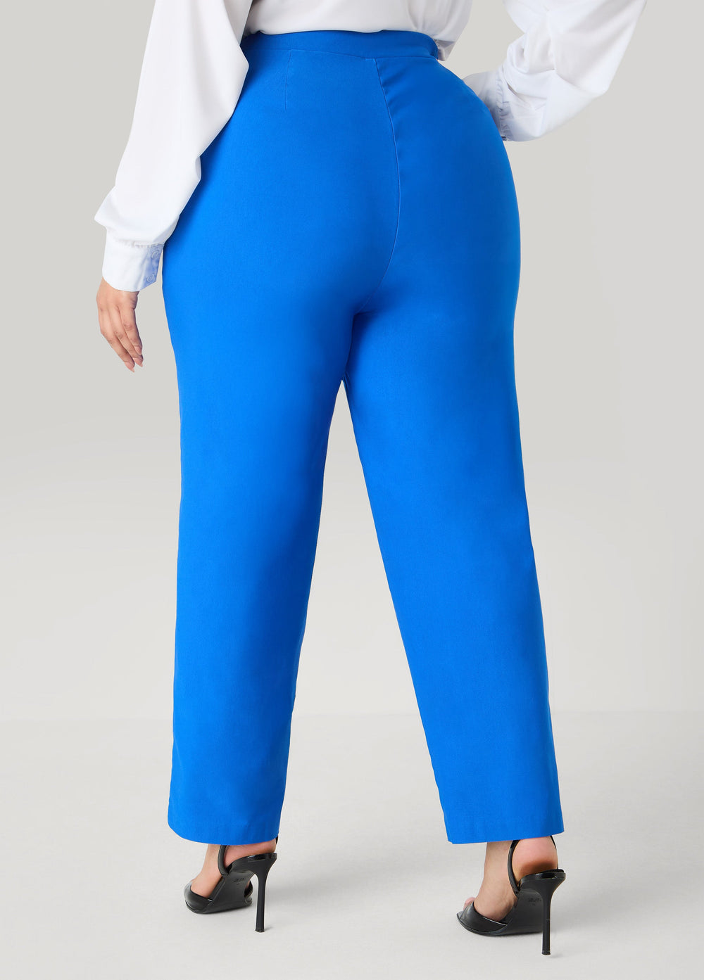 Millennium High Waist Trousers Victoria Blue | Ashley Stewart