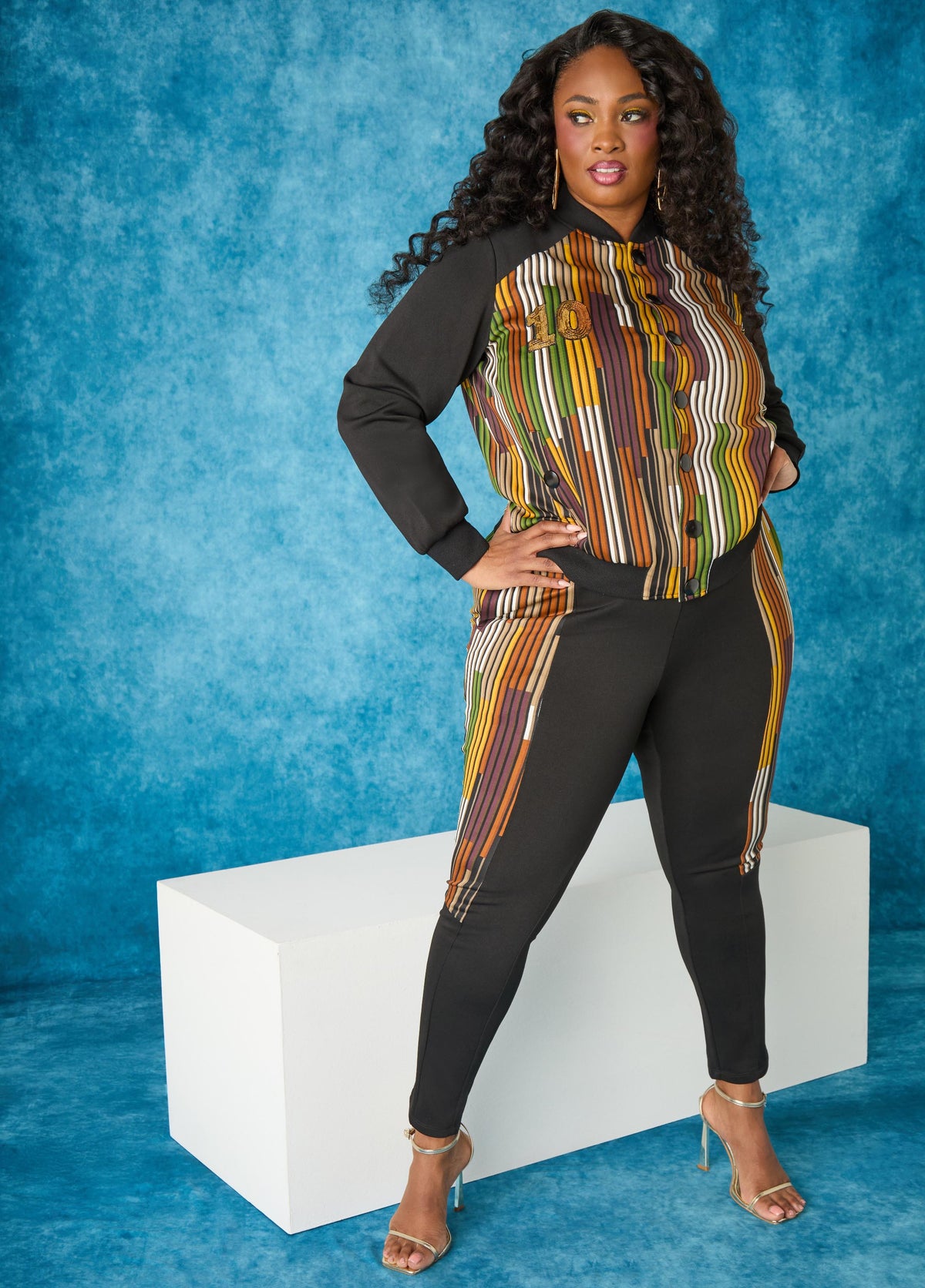 Striped Track Pants Multi | Ashley Stewart