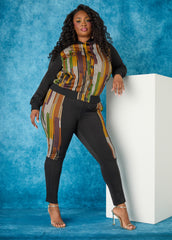 Striped Track Pants Multi | Ashley Stewart