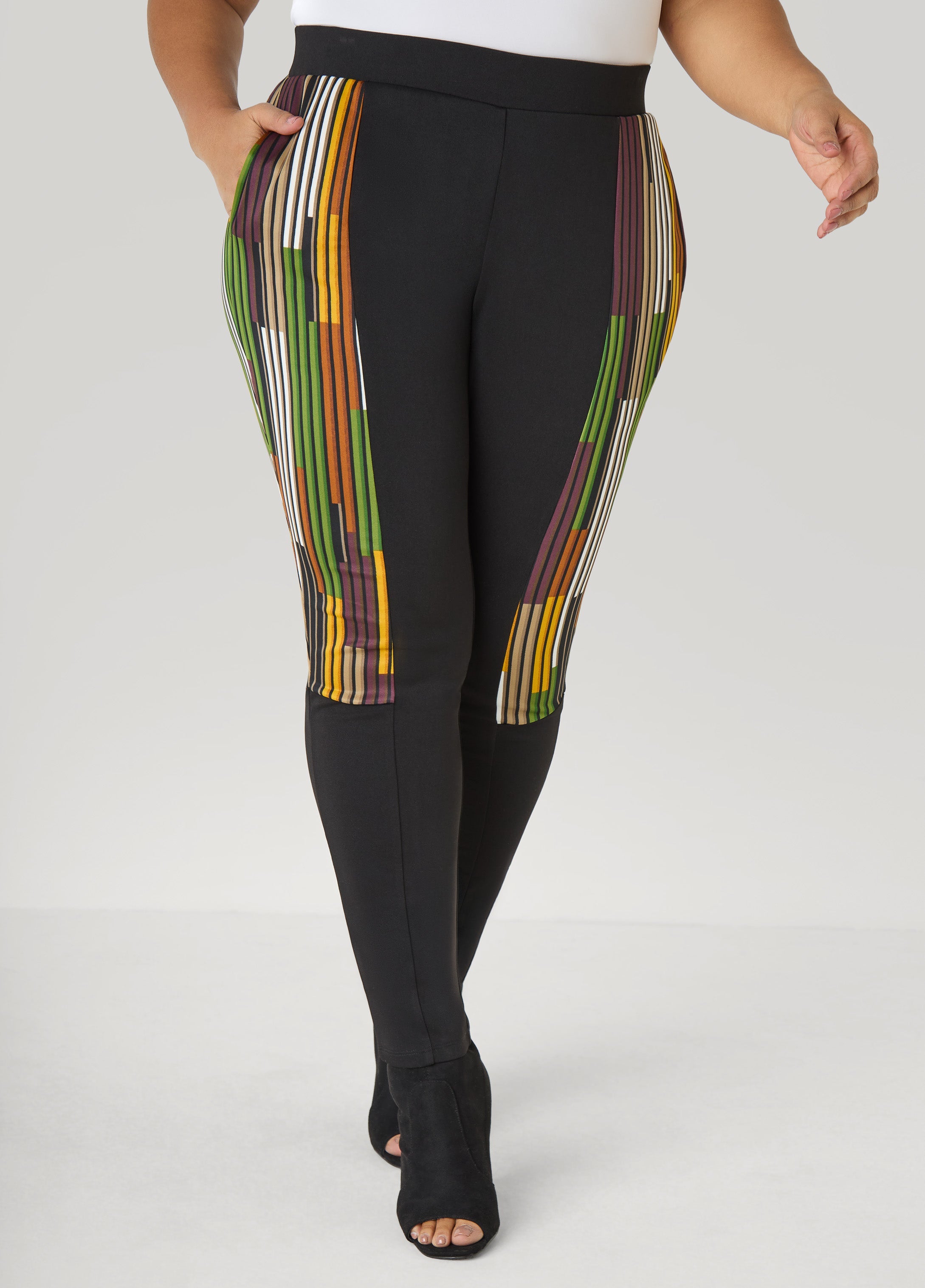 Striped Track Pants Multi | Ashley Stewart