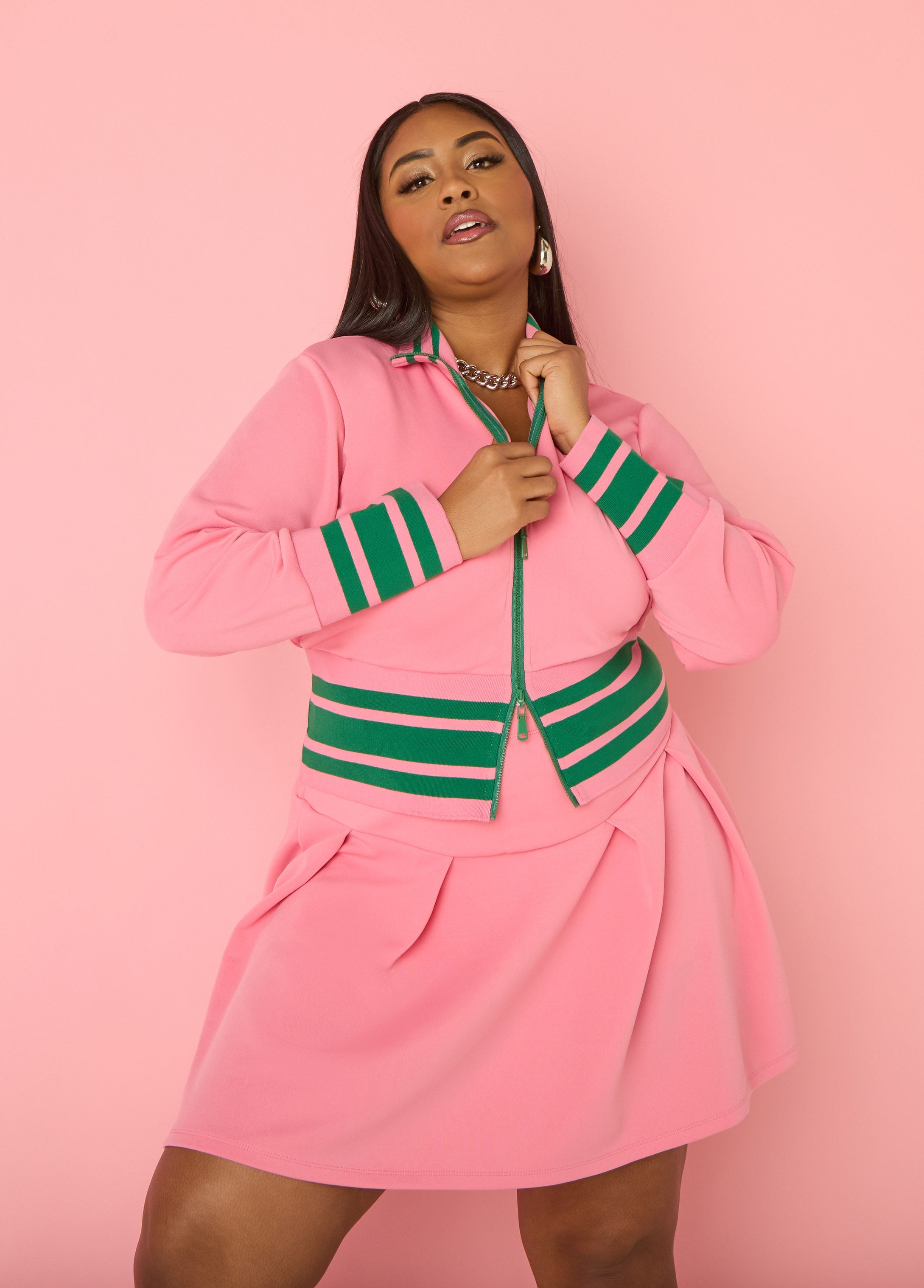 Pleated Tennis Skort Confetti | Ashley Stewart