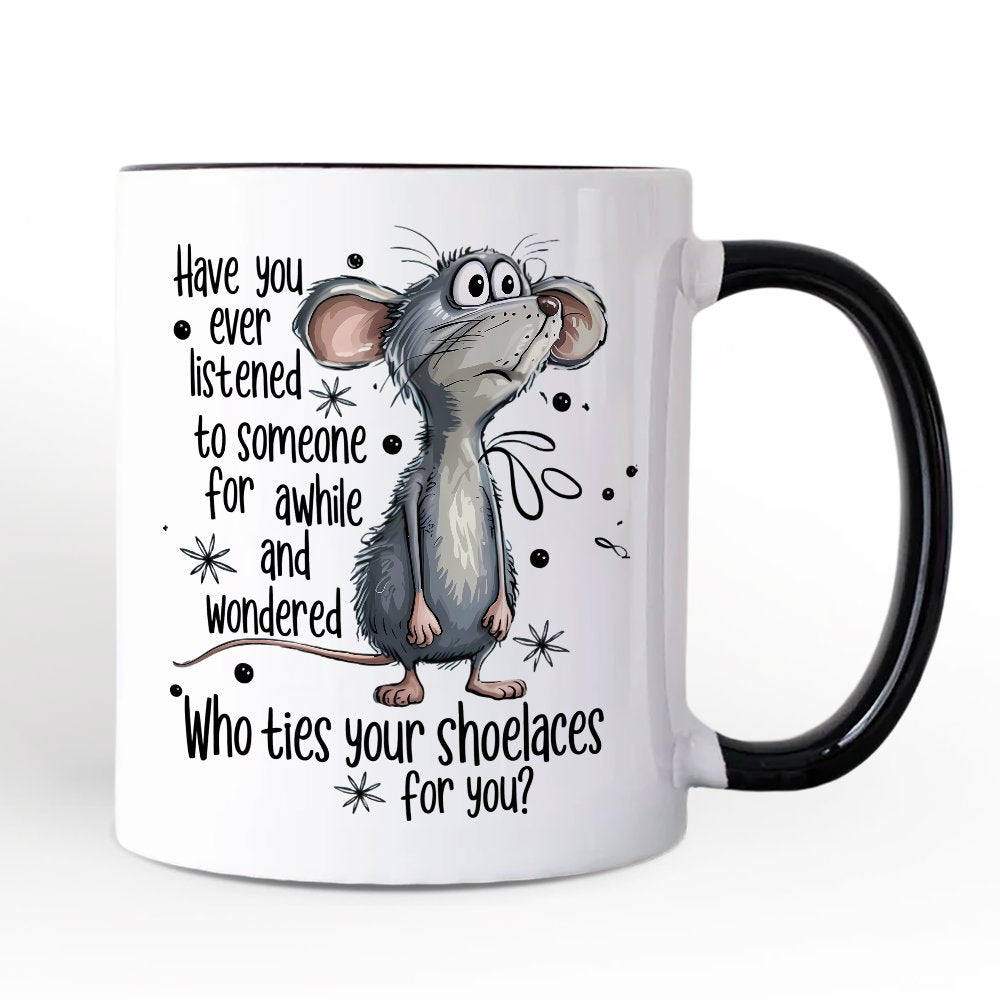 Who Ties Your Shoelaces Mug White | Ashley Stewart