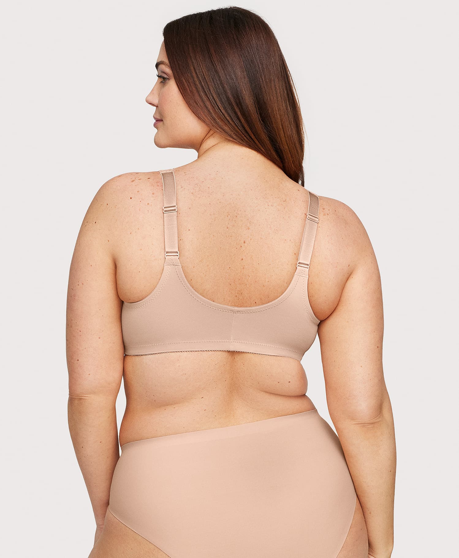 Front-Closure Stretch Lace WonderWire Bra Cafe | Ashley Stewart