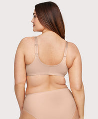 Front-Closure Stretch Lace WonderWire Bra Cafe | Ashley Stewart