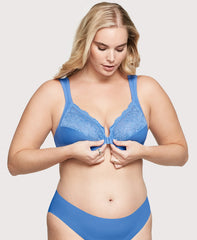 Front-Closure WonderWire Bra Blue Azure | Ashley Stewart