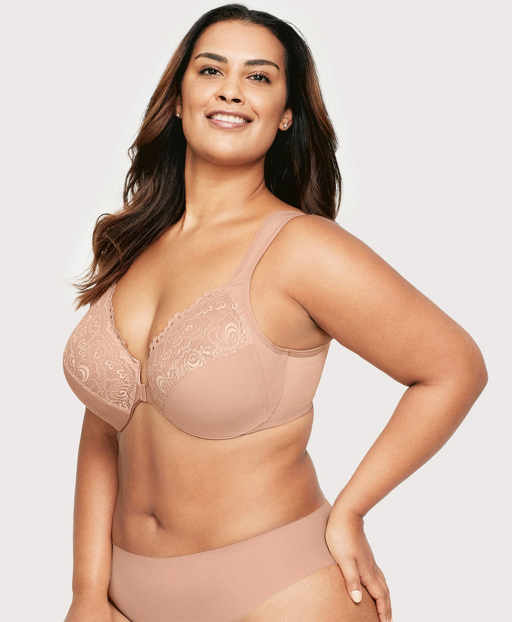 Front-Closure WonderWire Bra Cappuccino | Ashley Stewart