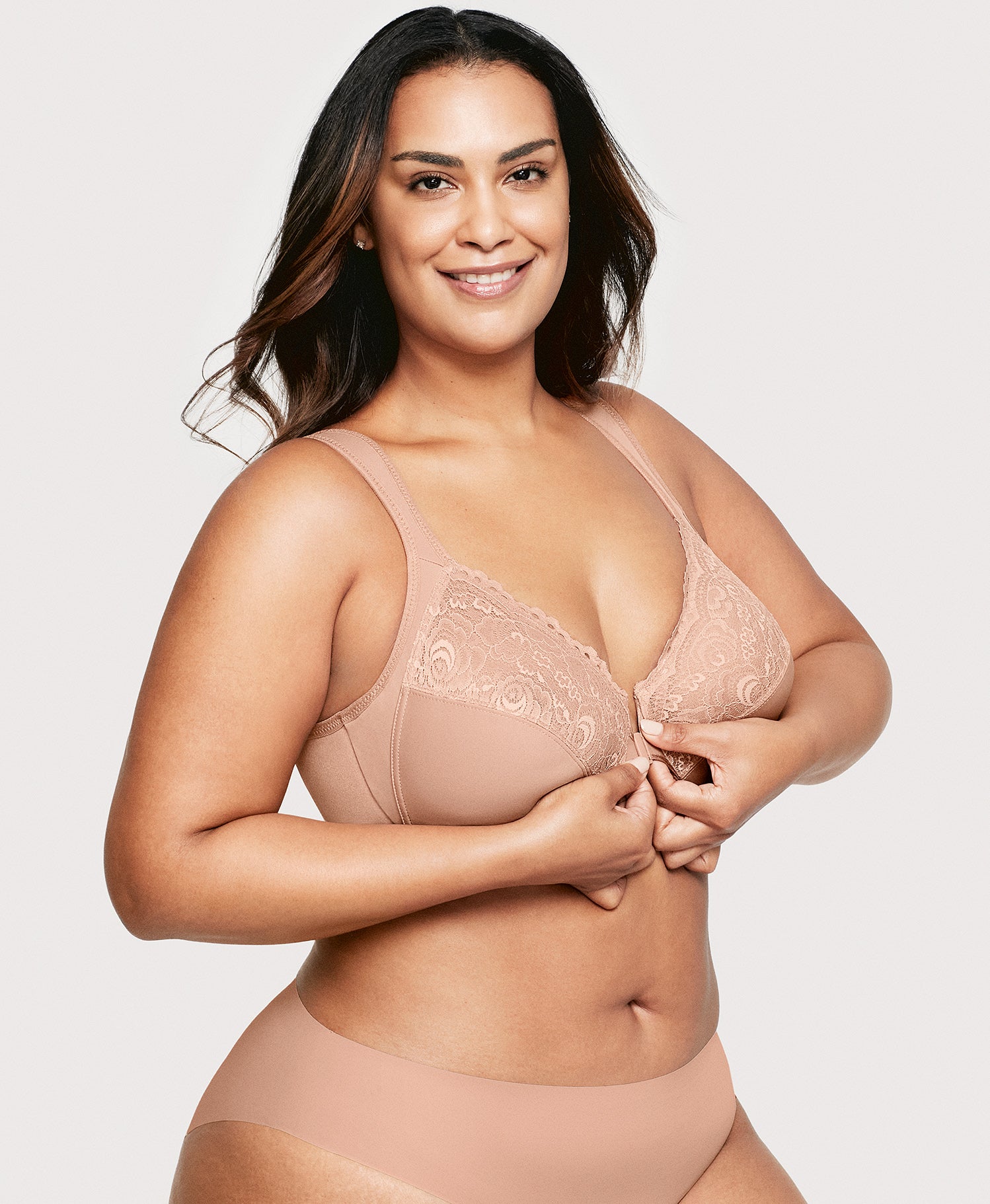 Front-Closure WonderWire Bra Cappuccino | Ashley Stewart