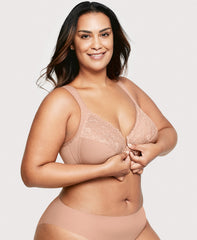 Front-Closure WonderWire Bra Cappuccino | Ashley Stewart