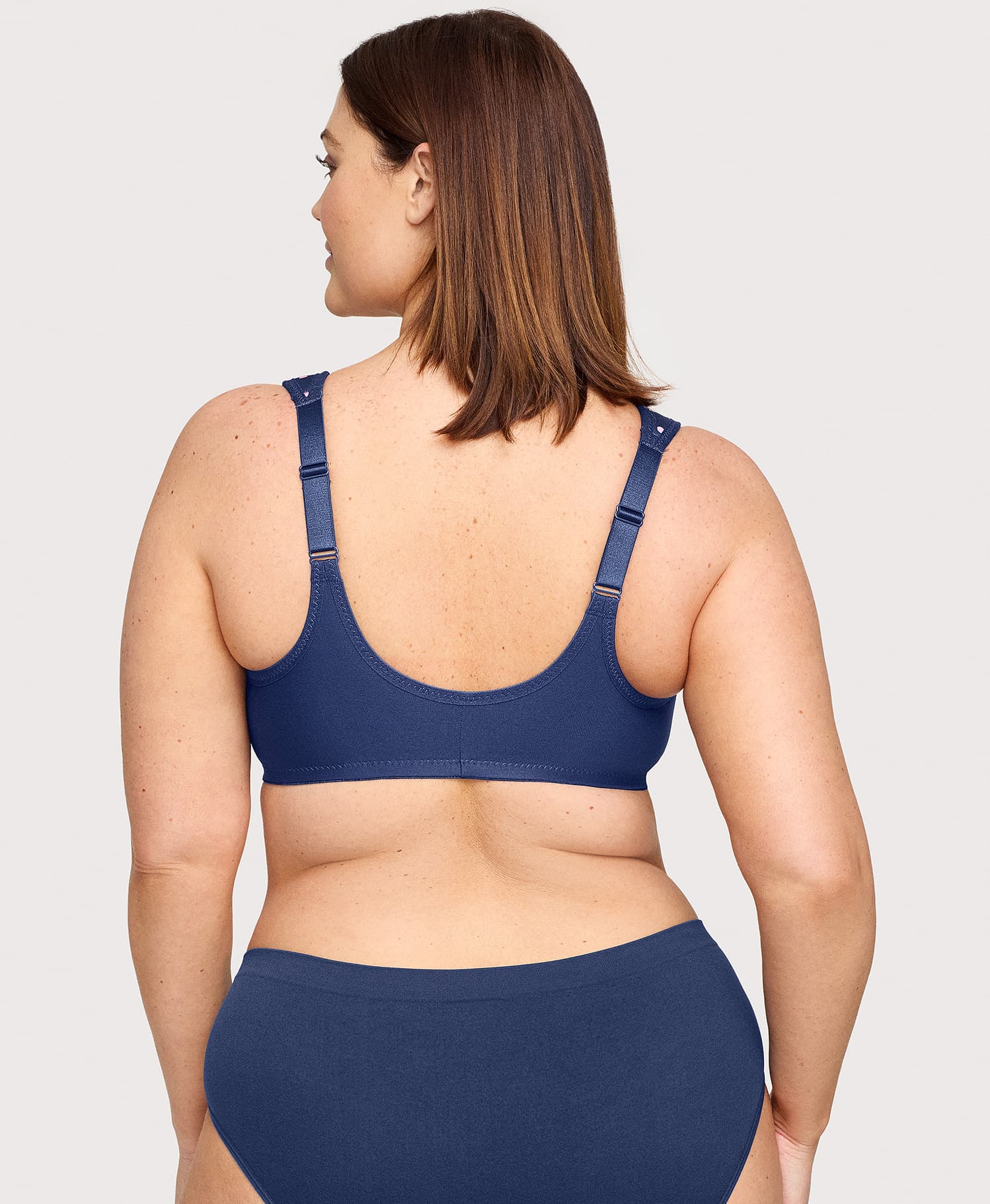 Front-Closure WonderWire Bra Navy Print | Ashley Stewart