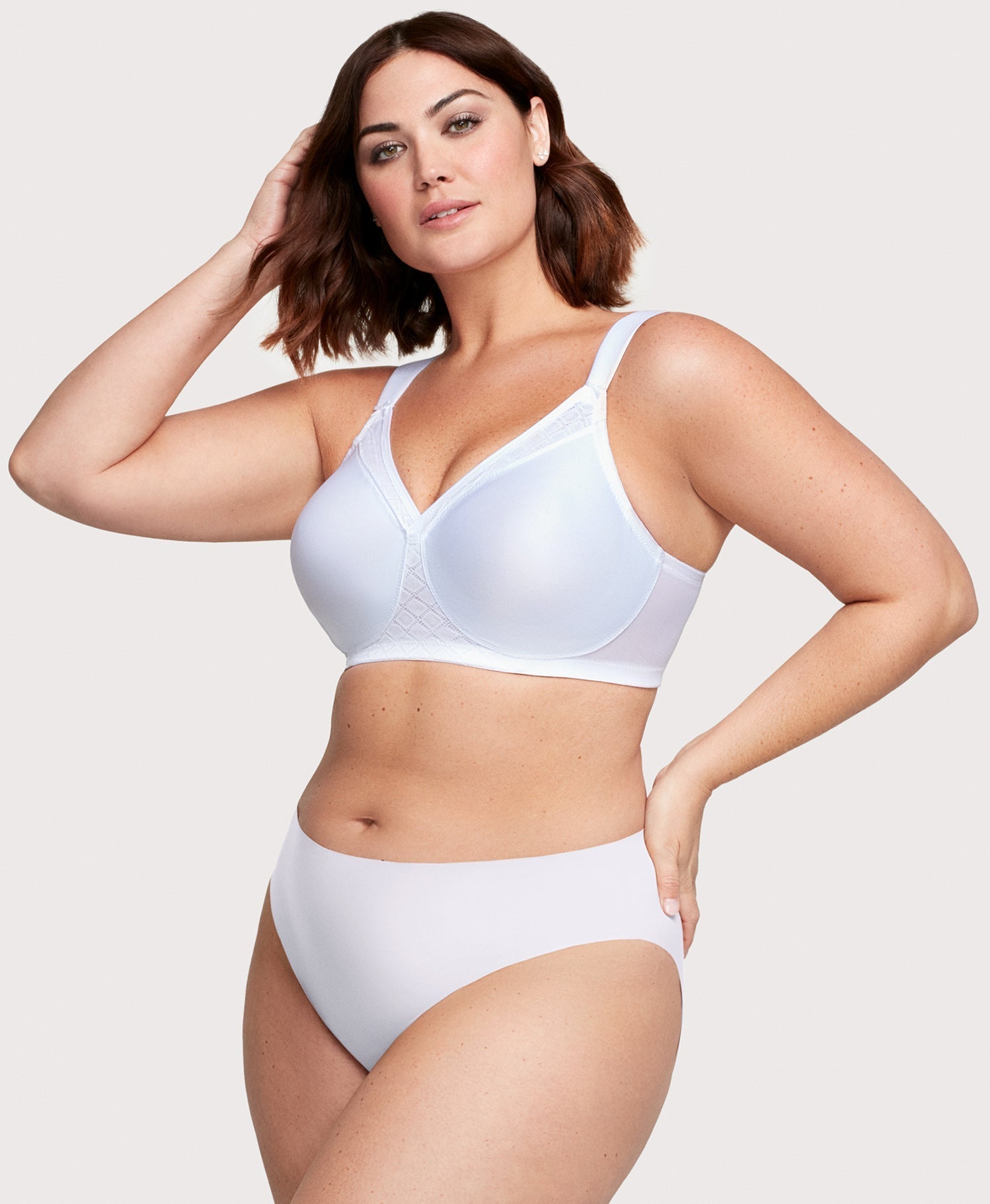 MagicLift Seamless Support T-Shirt Bra White | Ashley Stewart