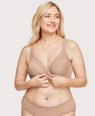 Front-Closure WonderWire Bra Cafe | Ashley Stewart
