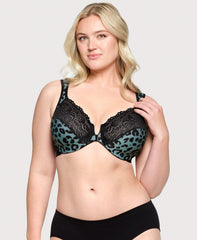 Front-Closure WonderWire Bra Centennial Leopard | Ashley Stewart