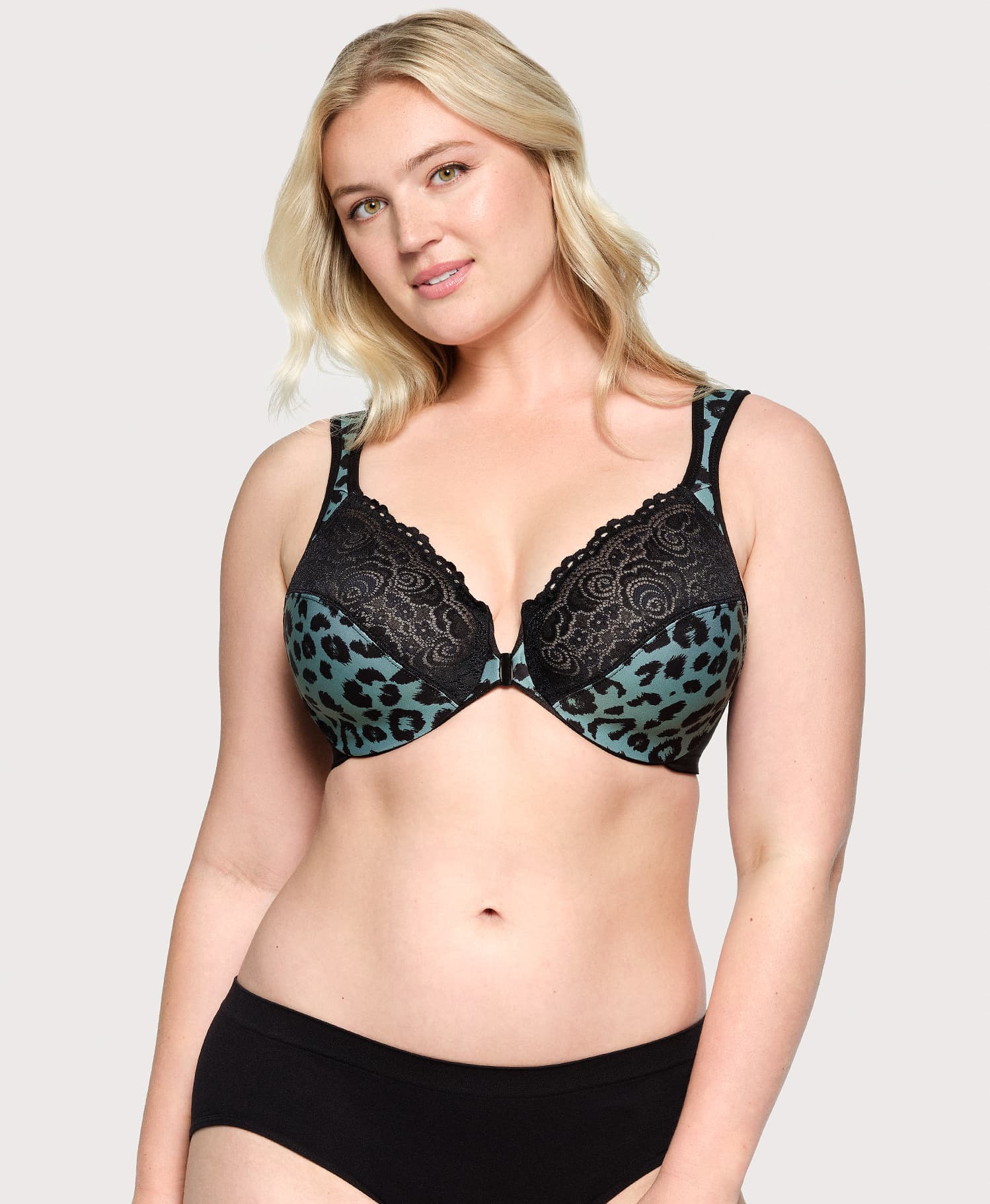 Front-Closure WonderWire Bra Centennial Leopard | Ashley Stewart