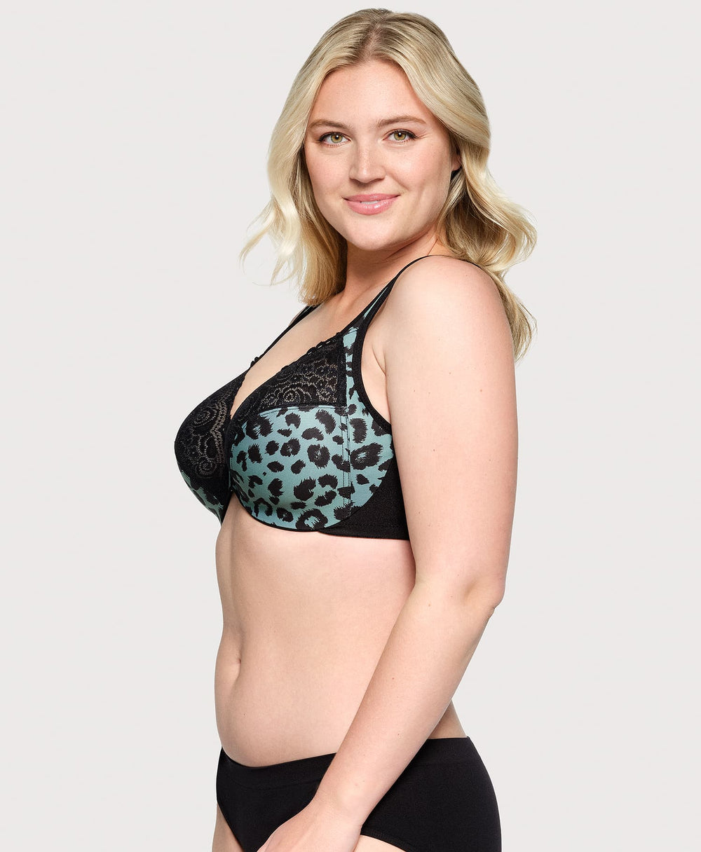 Front-Closure WonderWire Bra Centennial Leopard | Ashley Stewart