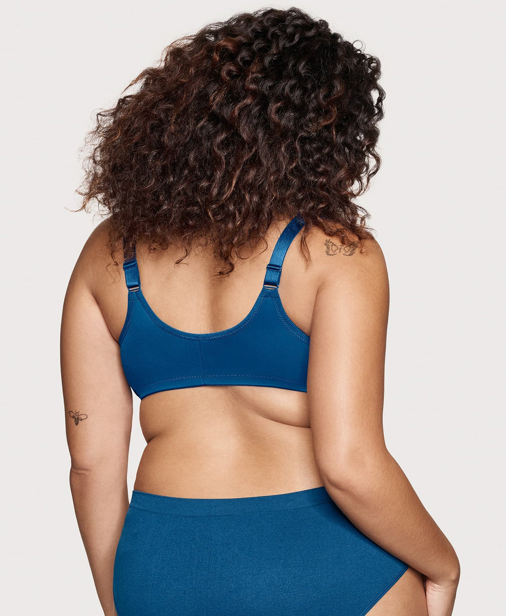 Front-Closure WonderWire Bra Dark Denim | Ashley Stewart
