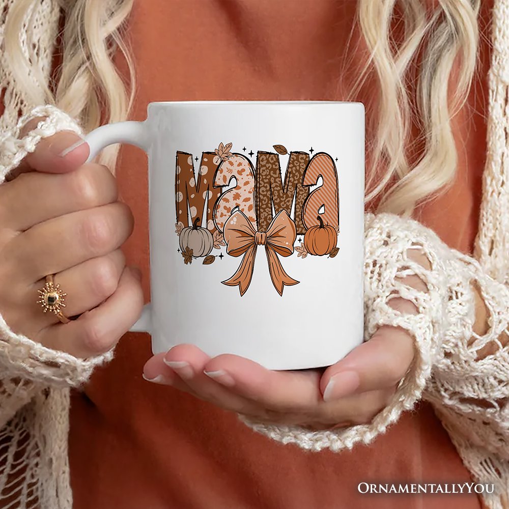 Pumpkin Mama Ceramic Mug White | Ashley Stewart