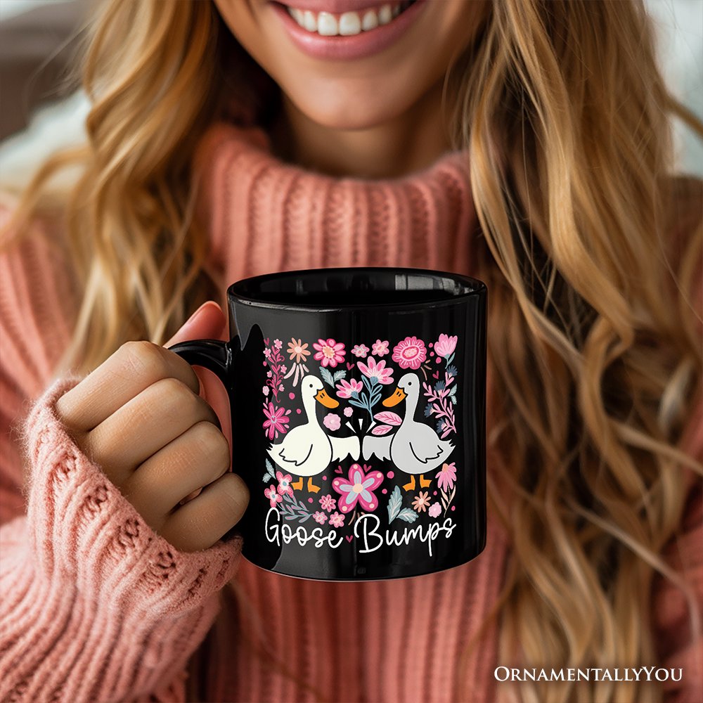 Goose Bumps Ceramic Mug Black | Ashley Stewart