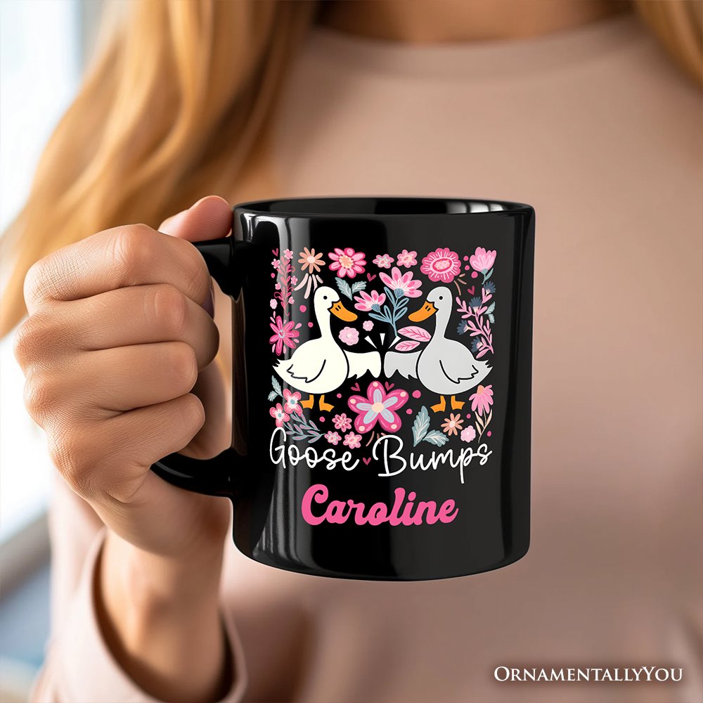 Goose Bumps Ceramic Mug Black | Ashley Stewart