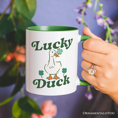 Lucky Duck St Patricks Day Mug White - Green | Ashley Stewart