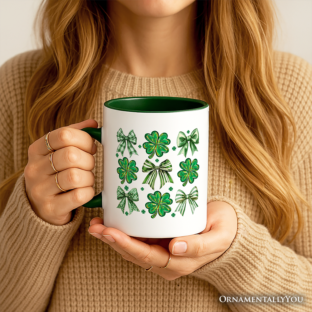 St Patricks Day Ceramic Mug White - Green | Ashley Stewart