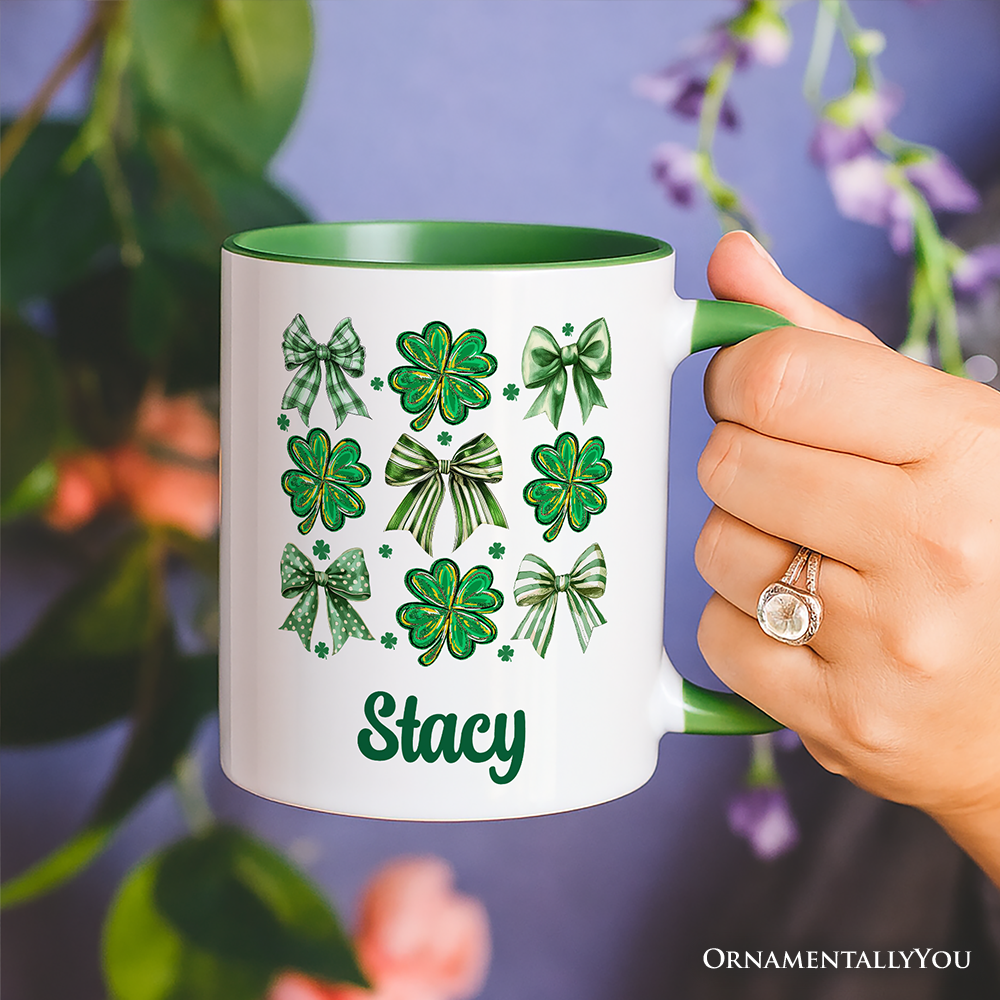 St Patricks Day Ceramic Mug White - Green | Ashley Stewart
