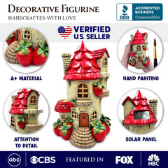 Solar Powered Strawberry Fairy Home Figurine Multi | Ashley Stewart