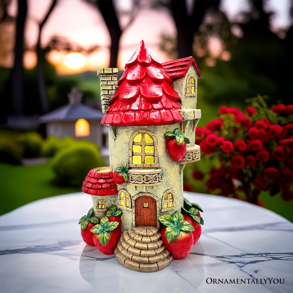 Solar Powered Strawberry Fairy Home Figurine Multi | Ashley Stewart