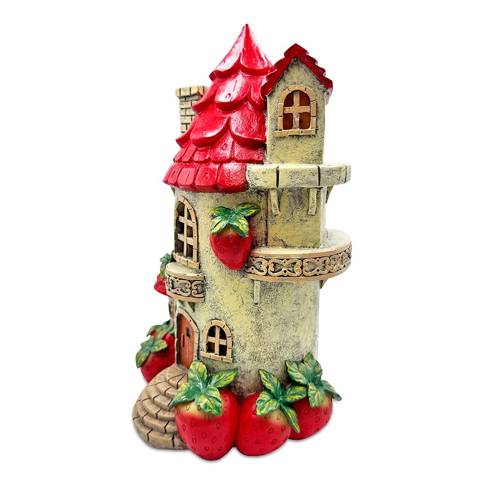 Solar Powered Strawberry Fairy Home Figurine Multi | Ashley Stewart