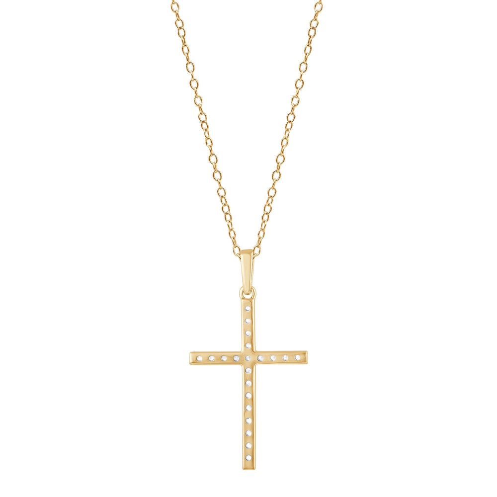 0.25 Carat Lab Grown Cross Diamond Necklace White | Ashley Stewart