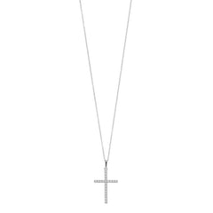 0.25 Carat Lab Grown Cross Diamond Necklace White | Ashley Stewart