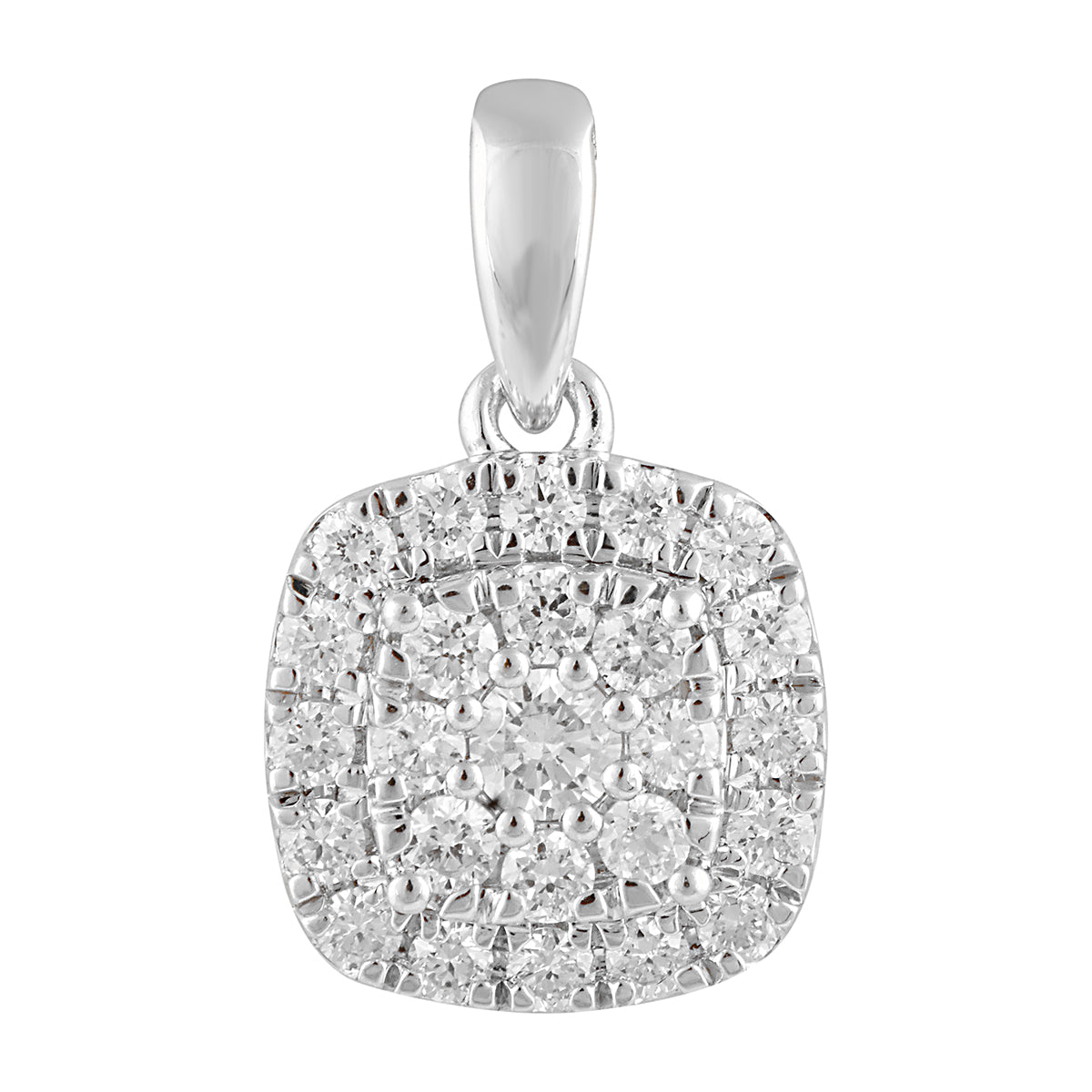 0.33 Carat Lab Grown Halo Diamond Pendant Necklace  | Ashley Stewart