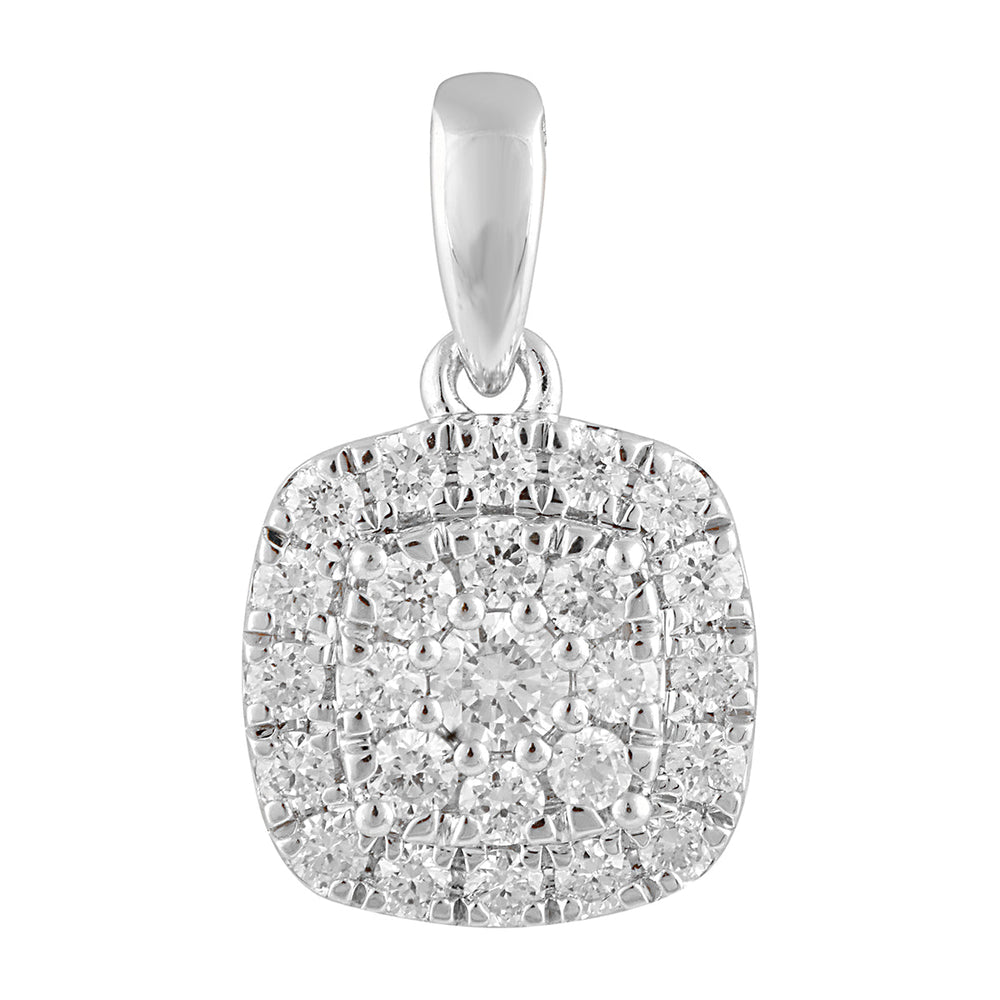 0.33 Carat Lab Grown Halo Diamond Pendant Necklace  | Ashley Stewart
