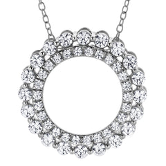 1 Carat Lab Grown Diamond Circle Of Life Necklace In Sterling Silver  | Ashley Stewart