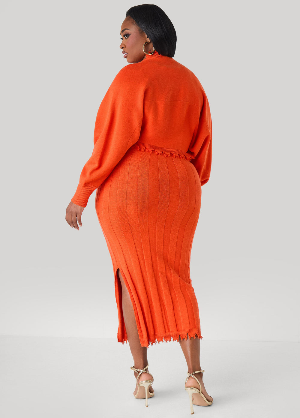 Frayed Knitted Bolero Koi | Ashley Stewart