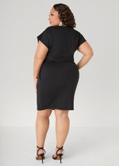 Crystal Accented Sneaker Dress Black | Ashley Stewart