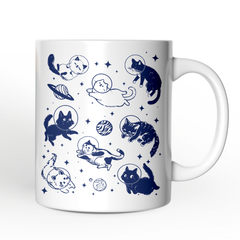 Cats In Space Ceramic Mug White | Ashley Stewart