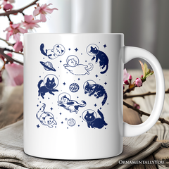 Cats In Space Ceramic Mug White | Ashley Stewart