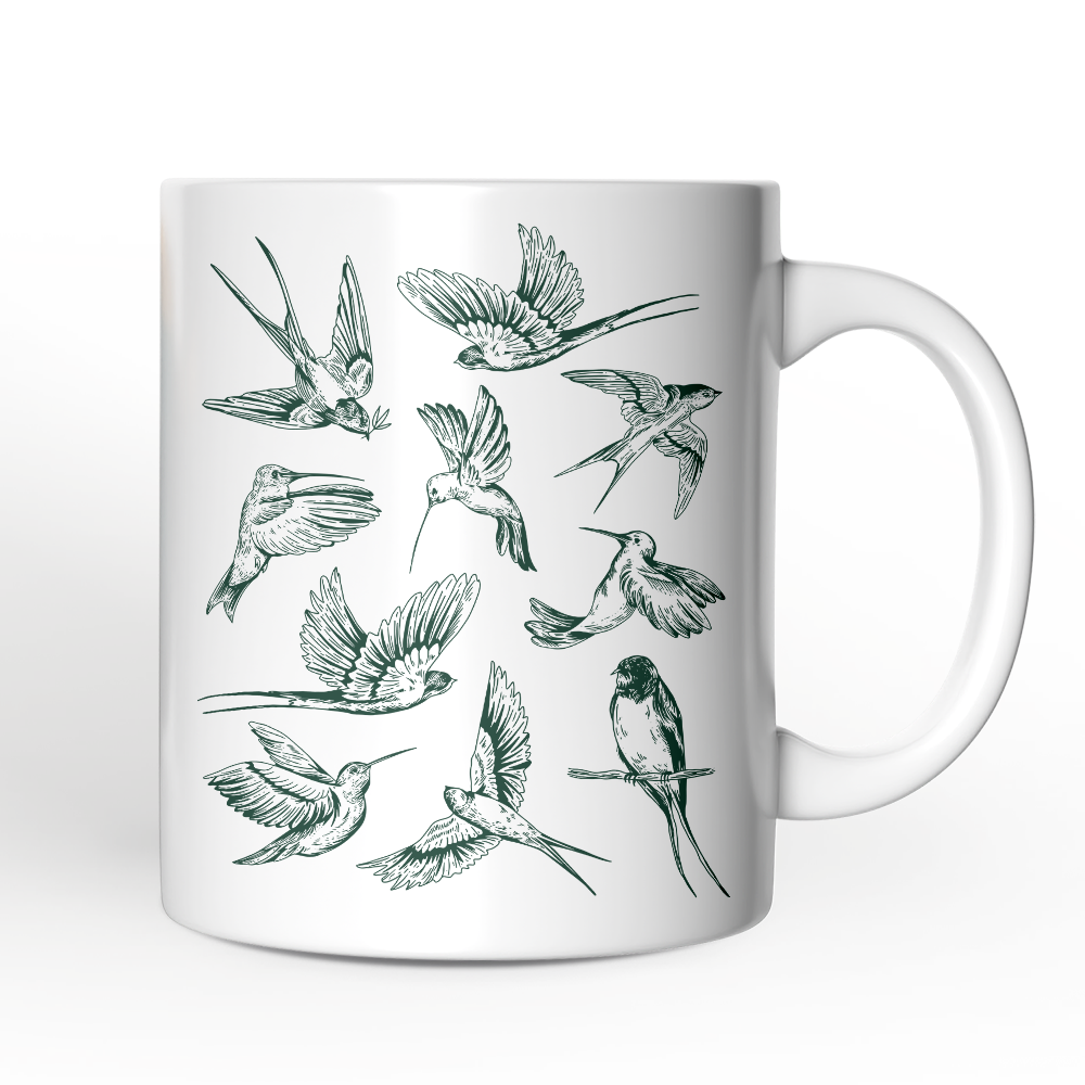 Birds In Flight Ceramic Mug White | Ashley Stewart