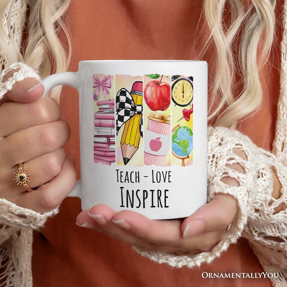 Teach Love Inspire Ceramic Mug White | Ashley Stewart